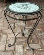 Bijzettafeltje, Huis en Inrichting, Tafels | Bijzettafels, Ophalen, Gebruikt, Rond, Minder dan 55 cm