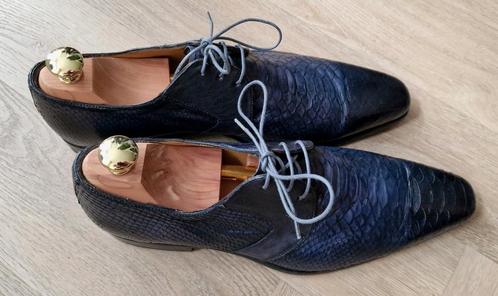 W. omst. nw. unieke handgemaakte Greve schoenen mt. 44.5, Kleding | Heren, Schoenen, Nieuw, Veterschoenen, Blauw, Ophalen of Verzenden