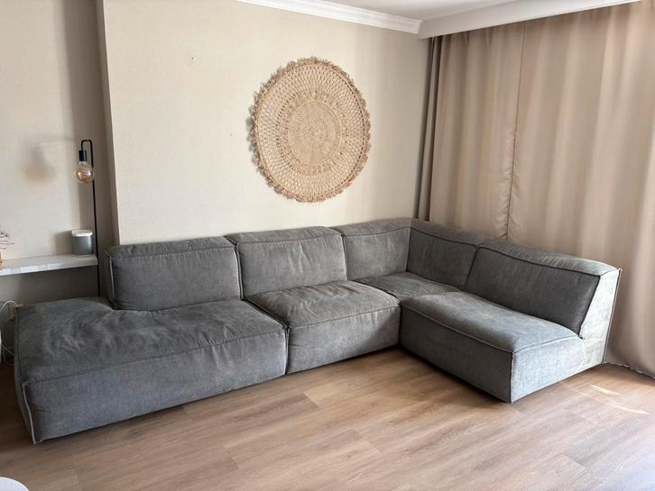 Elementenbank Square grijs totaal 330x200 cm (4 elementen), Huis en Inrichting, Banken | Complete zithoeken, Zo goed als nieuw