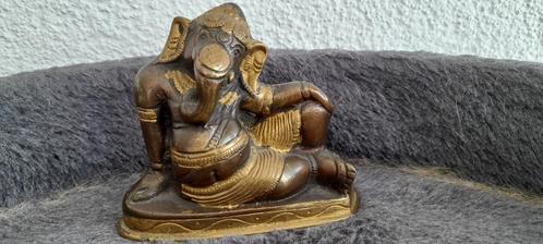 De god Ganesha Half liggend steunend op 1 arm    brons, Antiek en Kunst, Antiek | Koper en Brons, Brons, Verzenden
