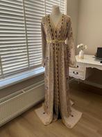 Takchita Beige met Goud & Royal Blue - L/XL, Kleding | Dames, Trouwkleding en Trouwaccessoires, Ophalen of Verzenden, Zo goed als nieuw