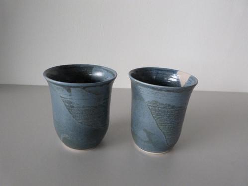 2 Keramiek bekers - Jan Bisschop - gesigneerd, Antiek en Kunst, Antiek | Keramiek en Aardewerk, Ophalen of Verzenden