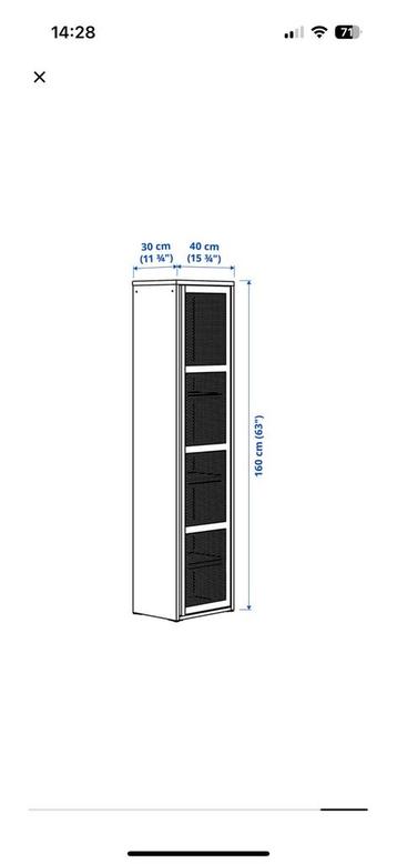 Lockerkast antraciet 2x Ikea Ivar - afbeelding 3