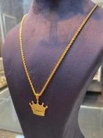 14k Gouden Robe Ketting & Rolex, Nieuw, Ophalen of Verzenden, Met edelsteen, Goud