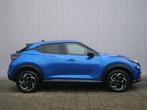 Nissan Juke 1.6 Hybrid N-Connecta 143 Pk Automaat Navigatie, 1300 kg, Gebruikt, Blauw, Leder en Stof