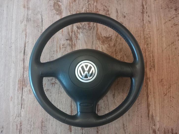 Vw golf 3 stuur leer (mk3 gti vr6 6n 6k tdi), Auto-onderdelen, Besturing, Seat, Volkswagen, Ophalen of Verzenden