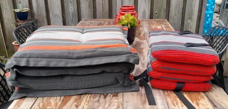 Tuinstoel kussens 8 stuks, Tuin en Terras, Tuinmeubel-accessoires, Gebruikt, Ophalen of Verzenden