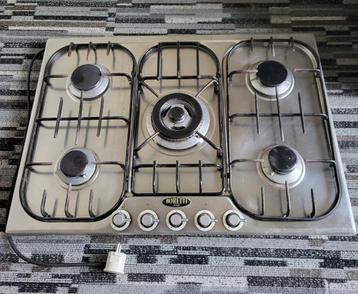 VERKOCHT! Boretti rvs inbouw gas kookplaat beschikbaar voor biedingen