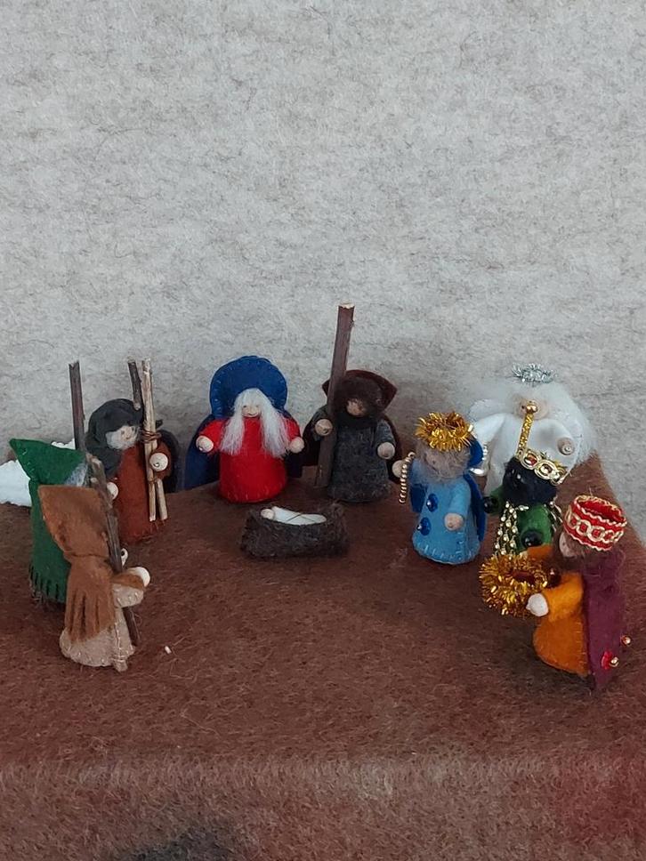 kerstfiguurtjes gemaakt van wolvilt, Diversen, Kerst, Nieuw, Ophalen of Verzenden