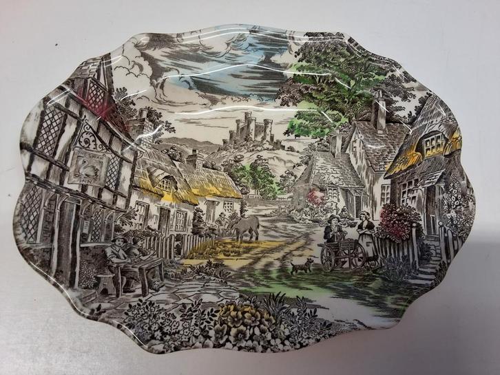 Enoch Wedgwood 'Old English Village' Schaal, Antiek en Kunst, Antiek | Schalen, Ophalen of Verzenden