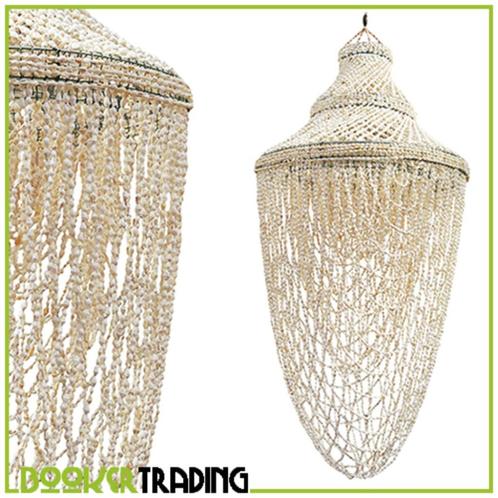 kroonluchter van kleine schelpjes (seashell chandelier), Huis en Inrichting, Lampen | Kroonluchters, Nieuw, Metaal, Overige materialen