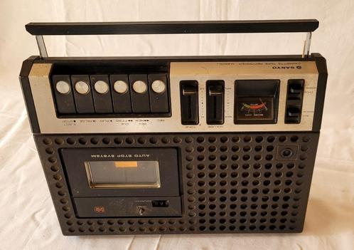 Sanyo M2502U draagbare cassetterecorder, Audio, Tv en Foto, Cassettedecks, Enkel, Overige merken, Tiptoetsen, Tape counter, Ophalen of Verzenden