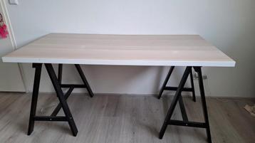 Bureau Ikea op schragen