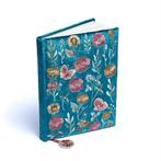 Notitieboek Fluweel – Blauw met Bloemen – 20 x 15 cm, Verzenden, Nieuw