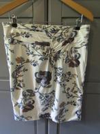 G538 Van der Mark mt 38 rok wit blauw tricot gedrapeerd, Kleding | Dames, Maat 38/40 (M), Verzenden, Wit, Van der Mark