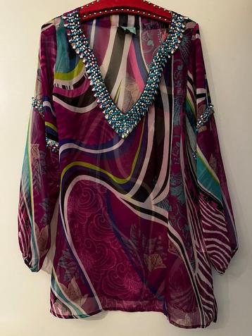 Kleurrijke tuniek Lola's, nieuwstaat, Ibiza, boho tuniek, L beschikbaar voor biedingen
