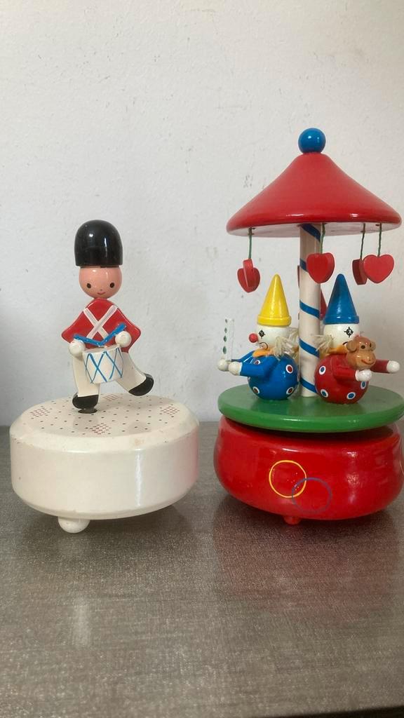 2 Vintage Houten Speeldozen, Antiek en Kunst, Antiek | Speelgoed, Ophalen of Verzenden