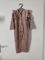 H&M jumpsuit onesie met ruffles en lange mouwen roze velvet, Meisje, H&M, Nieuw, Ophalen of Verzenden