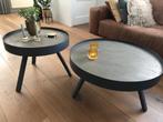 Set Woood Skip Salontafels - Betonlook, Huis en Inrichting, Ophalen, 50 tot 100 cm, Rond, 50 tot 100 cm