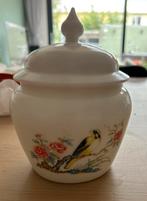savon potje met deksel vogel afbeelding, Antiek en Kunst, Ophalen of Verzenden