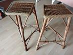 Rotan barkrukken, Huis en Inrichting, Barkrukken, Ophalen, Gebruikt, Hout, 60 tot 90 cm