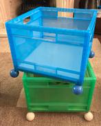 Twee Ikea kratten op ronde wielen, Doe-het-zelf en Verbouw, Kratten en Dozen, Ophalen, Gebruikt, Minder dan 35 cm, Minder dan 50 cm