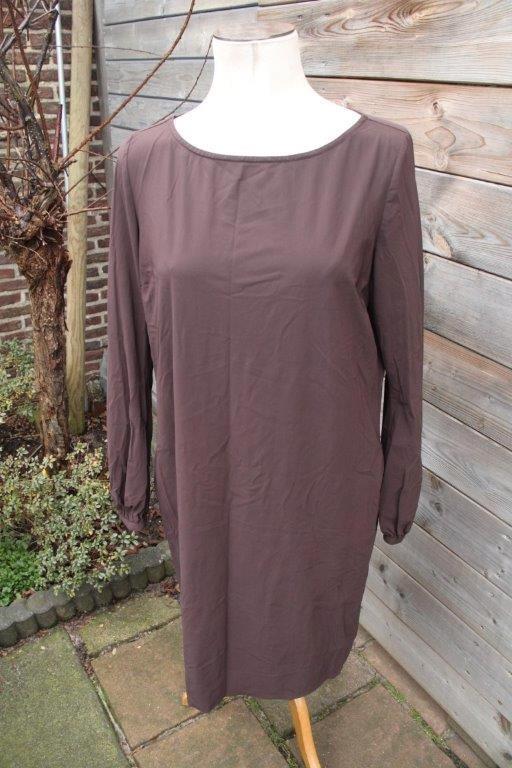 Jurk bruin La Dress by SImone mt XL travelstof Vaste prijs, Kleding | Dames, Jurken, Zo goed als nieuw, Maat 46/48 (XL) of groter