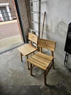 2 houten stoelen Ikea Skogsta, Huis en Inrichting, Ophalen, Gebruikt, Rechthoekig, 50 tot 100 cm
