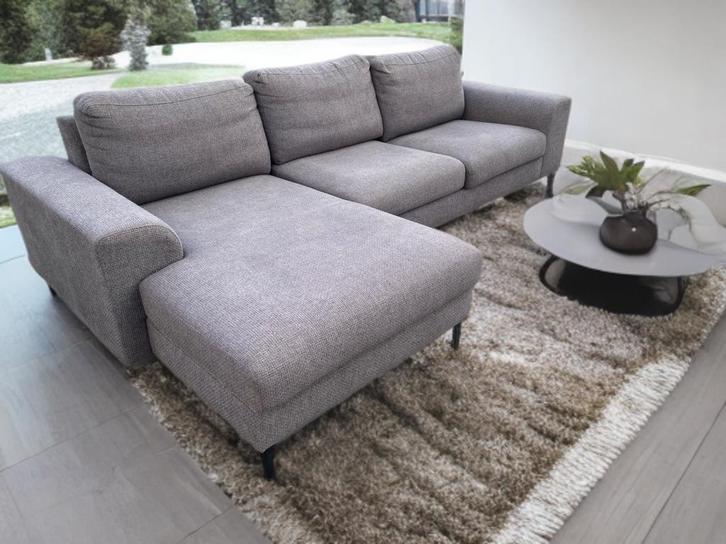 !!ACTIE!! GRIJZE HOEKBANK, GRATIS LEVERING, Huis en Inrichting, Banken | Bankstellen, Zo goed als nieuw, Hoekbank, Vierpersoons of meer