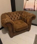Chesterfield look fauteuil, Ophalen, Gebruikt, Eenpersoons, 75 tot 100 cm