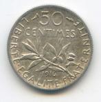 Frankrijk 50 Centimes 1916, Ophalen of Verzenden, Frankrijk, Zilver