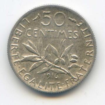 Frankrijk 50 Centimes 1916 beschikbaar voor biedingen