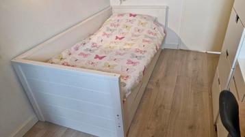 Wit 1-persoonsbed met lades 200x 90 beschikbaar voor biedingen