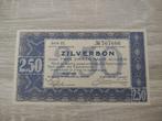 UNC biljet 2,5 gulden 1938, zilverbon, Ophalen of Verzenden