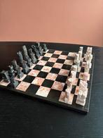 Handgemaakt marmer en onyx schaakspel - Azteekse stijl, Een of twee spelers, Ophalen of Verzenden, Zo goed als nieuw