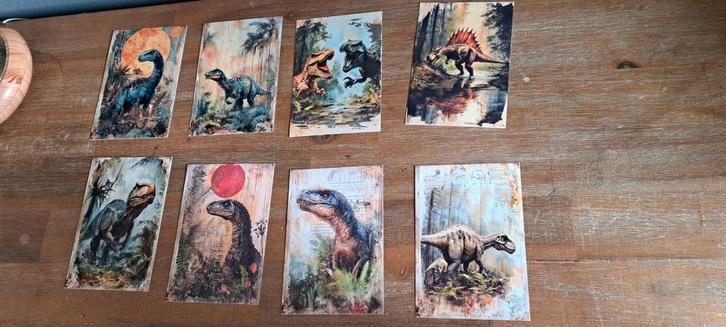 Dino dinosaurus anzichtkaarten kaarten verzameling, Antiek en Kunst, Kunst | Overige Kunst, Ophalen of Verzenden