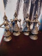 Antieke Indiase Hindoestaanse muziekanten 4 stuks, Ophalen of Verzenden