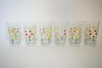 set vintage glas fruit appel kers peer geel rood france, Huis en Inrichting, Keuken | Servies, Glas of Glazen, Ophalen of Verzenden
