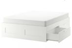 IKEA brimnes bed 160x200, Huis en Inrichting, Slaapkamer | Bedden, Ophalen, Gebruikt, Wit, Tweepersoons