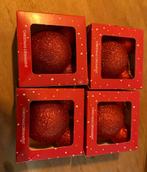4 Disney Mickey glitter kerstballen, Diversen, Kerst, Ophalen of Verzenden, Nieuw