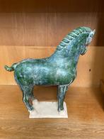 Chinees Tang-dynastie terracotta paard groen, Ophalen of Verzenden