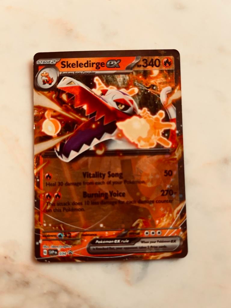 Skeledirge EX - Pokémonkaart, Ophalen of Verzenden, Zo goed als nieuw, Losse kaart