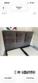 Hoofdbord bed, Huis en Inrichting, Slaapkamer | Bedden, Ophalen, Tweepersoons, Grijs, 160 cm