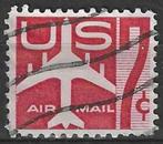 USA 1958/1960 - Yvert 51PA - Getekend vliegtuig (ST), Postzegels en Munten, Postzegels | Amerika, Ophalen, Noord-Amerika, Gestempeld