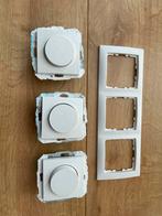 3x dimmer,  ohms,  plus 3-voudig raam, Doe-het-zelf en Verbouw, Elektra en Kabels, Gebruikt, Ophalen of Verzenden