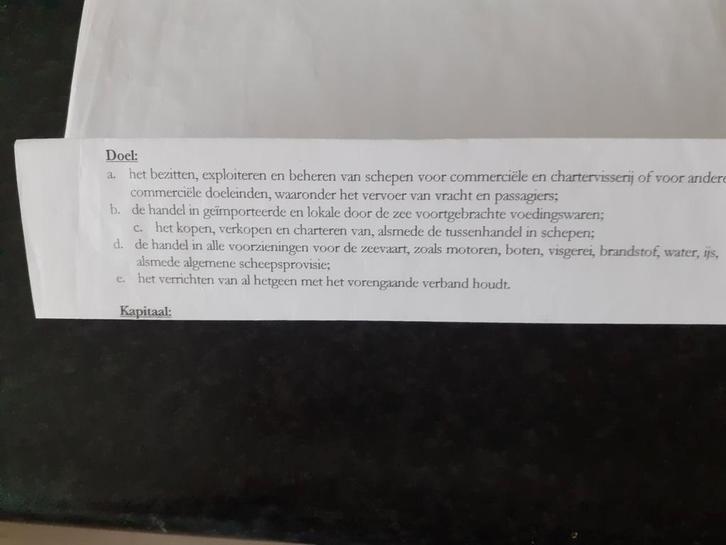 NV Bonaire, Zakelijke goederen, Exploitaties en Overnames