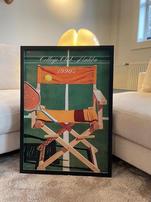 Tennis stoel Poster 50x70 cm let op alleen de poster, Verzamelen, Posters, Nieuw, Rechthoekig Staand, Verzenden