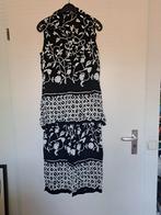 Set Broek top blouse zwart wit bloemen 40 m +adv steps zara, Maat 38/40 (M), Zwart, Ophalen of Verzenden, Zo goed als nieuw