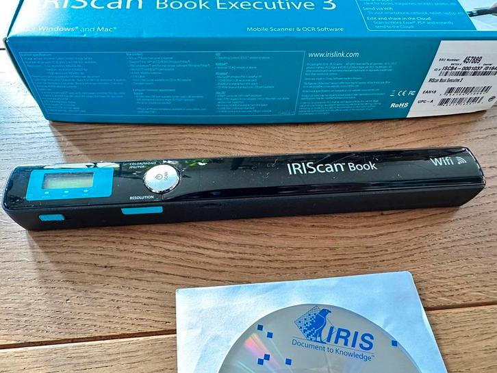 Iriscan book executive 3 (wifi) handscanner, Computers en Software, Scanners, Zo goed als nieuw, Ophalen of Verzenden
