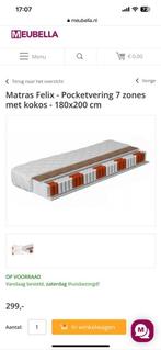 Tweepersoons matras 7 zone pocketvering matras met kokos adm, Huis en Inrichting, Slaapkamer | Matrassen en Bedbodems, Ophalen